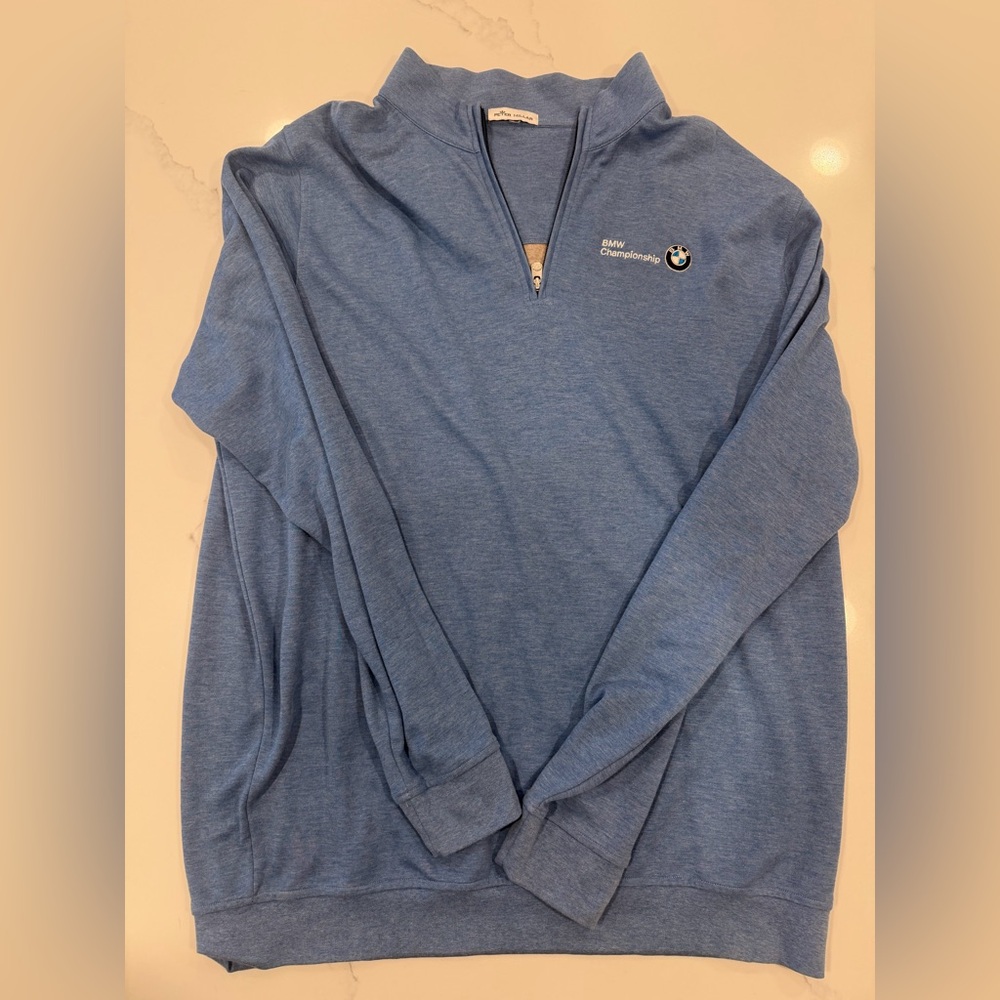 Peter Millar BMW Championship Men’s XXL blue golf quarter zip